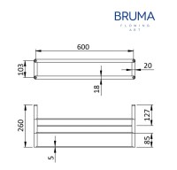 MEDIDAS ESTANTE TOALLERO X-ALPHA BRUMA